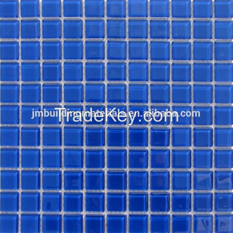 blue swimming pool glass mosaic tile-pool tile