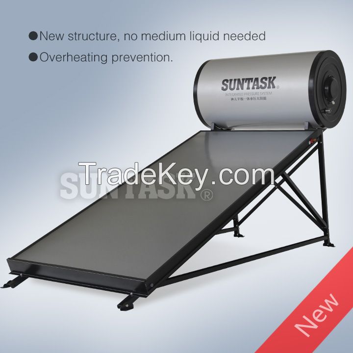 Flat pressurized Solar water heater