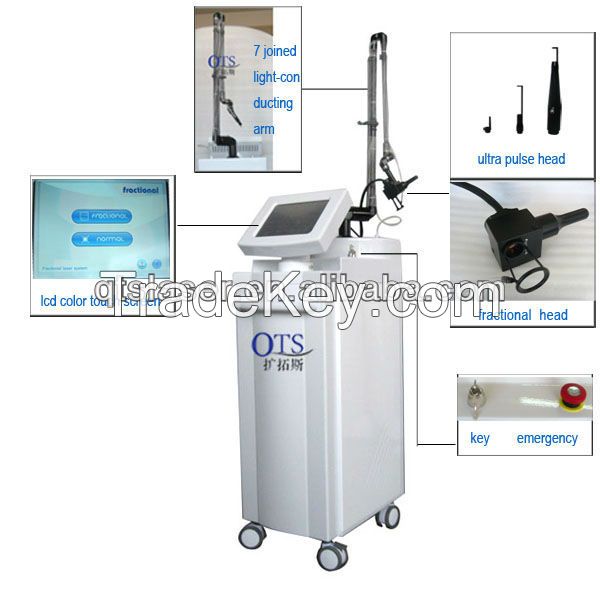 CO2 frational for pore removal and face lifting