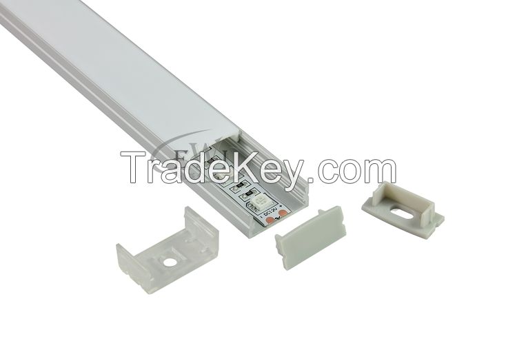 Deep U aluminium led extrusion profiles for flooring lights wall