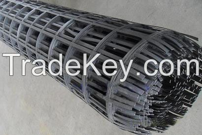 Steel plastic Geogrid