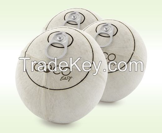 Easy-open real coconut with pull-tab. Made from real young coconut from Thailand.