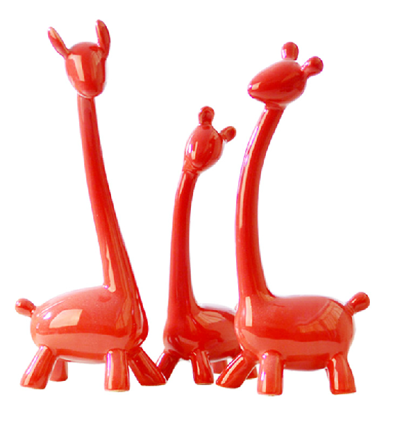 New arrival fashion 3 deer family home ceramic decoration pottery deer