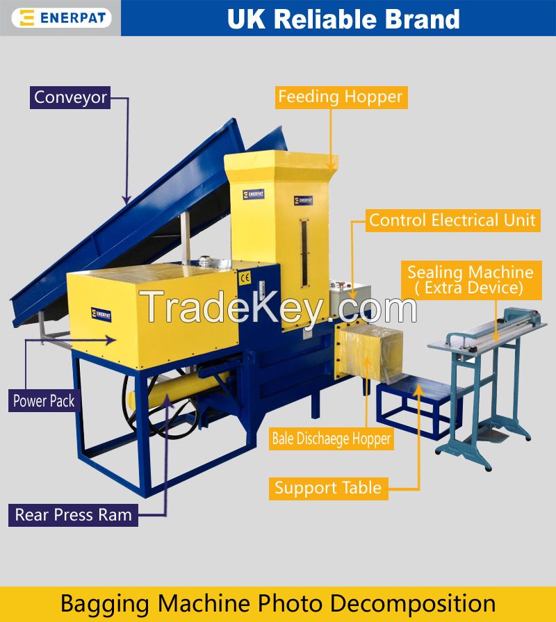 Wood shaving/wood sawdust bagging machine with UK quality