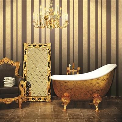 China PVC Deep Embossed hotel Italian Wallpaper