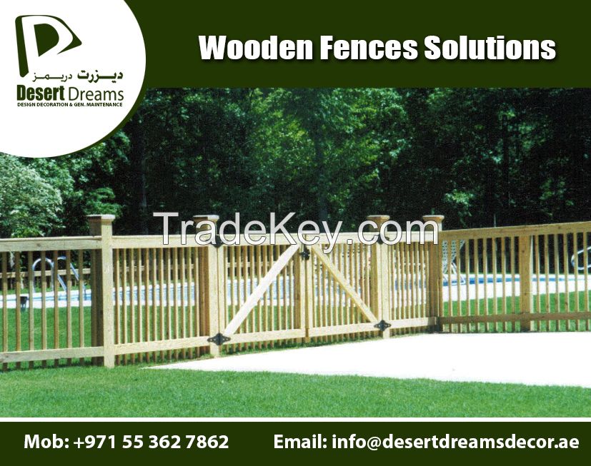 Manufacturing Wooden Gates , Wooden Fences, Wooden Slat Fences in Uae.