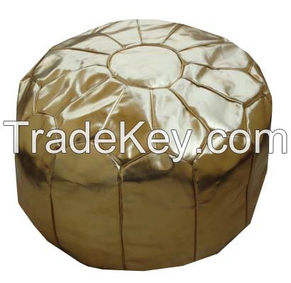 Gold Moroccan Pouf