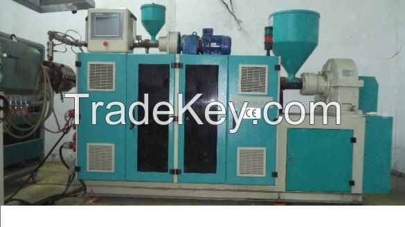 Pipe extrusion line set