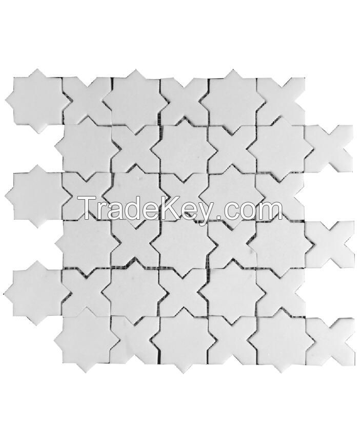Sivec White Snowflake Mosaic