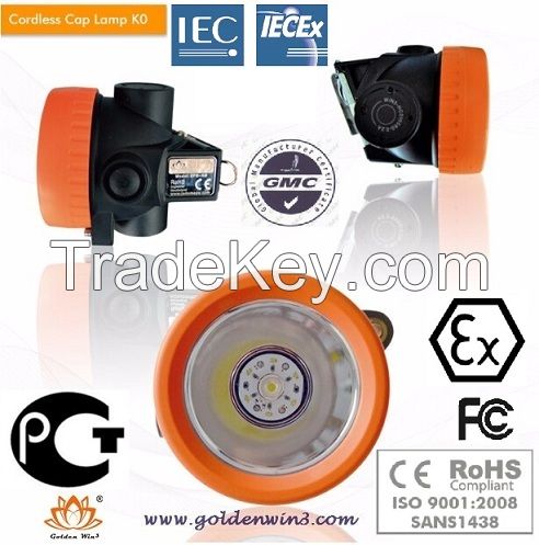 LED Cordless Cap Lamp, Head Lamp, Safety Lamp, Helmet Lamp, Mining Lamp, Miners Lamp, Water Proof Lamp, Explosion Proof Lamp, Iecex Lamp