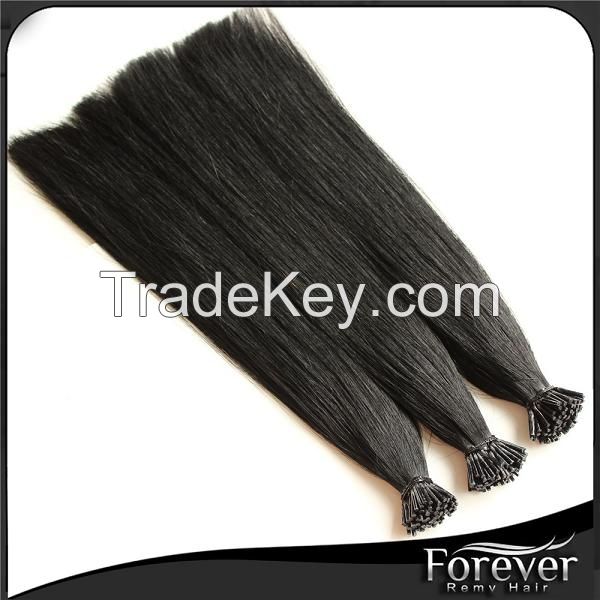 Sell No chemical processed full cuticle 100% percent Indian remy human hair i tip hair