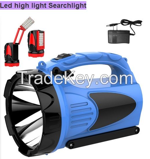 YD-6661 2015 best quality rechargeable portable led high light searchlight with lamp