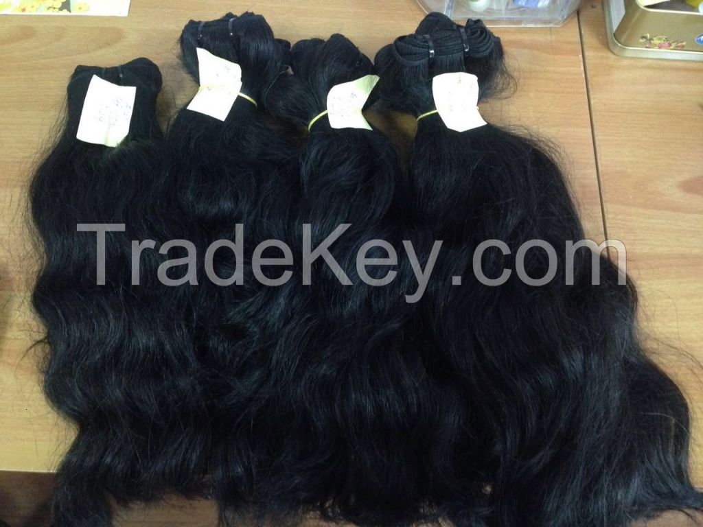 100% Virgin cambodia hair Natural wavy hair human remy hair