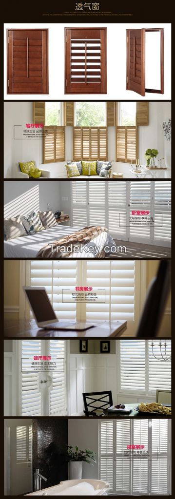 Hoan Basswood / PVC / Aluminum Window Shutters Plantation Shutters (24 colors)