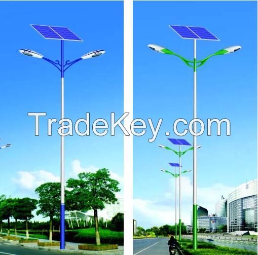 Customized high quality led solar street light with pole 5-12m manufacture price