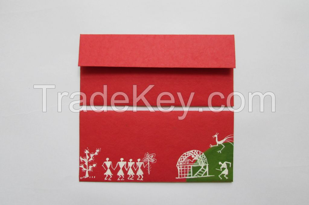 Gift Envelopes - Hand Painting on Handmade Paper - Set of 5 nos.