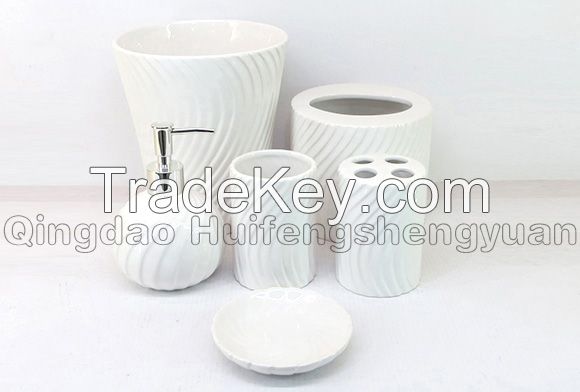 sell pigmented ceramic bathroom set of 6