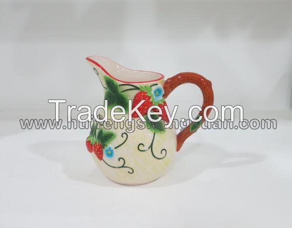 sell 100% handpained ceramic pitcher