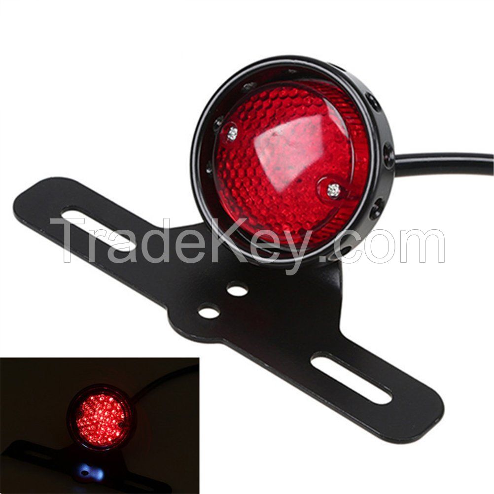 Motorcycle LED Red Rear Tail Brake Stop Light Lamp for Cafe Racer Chopper Bobber