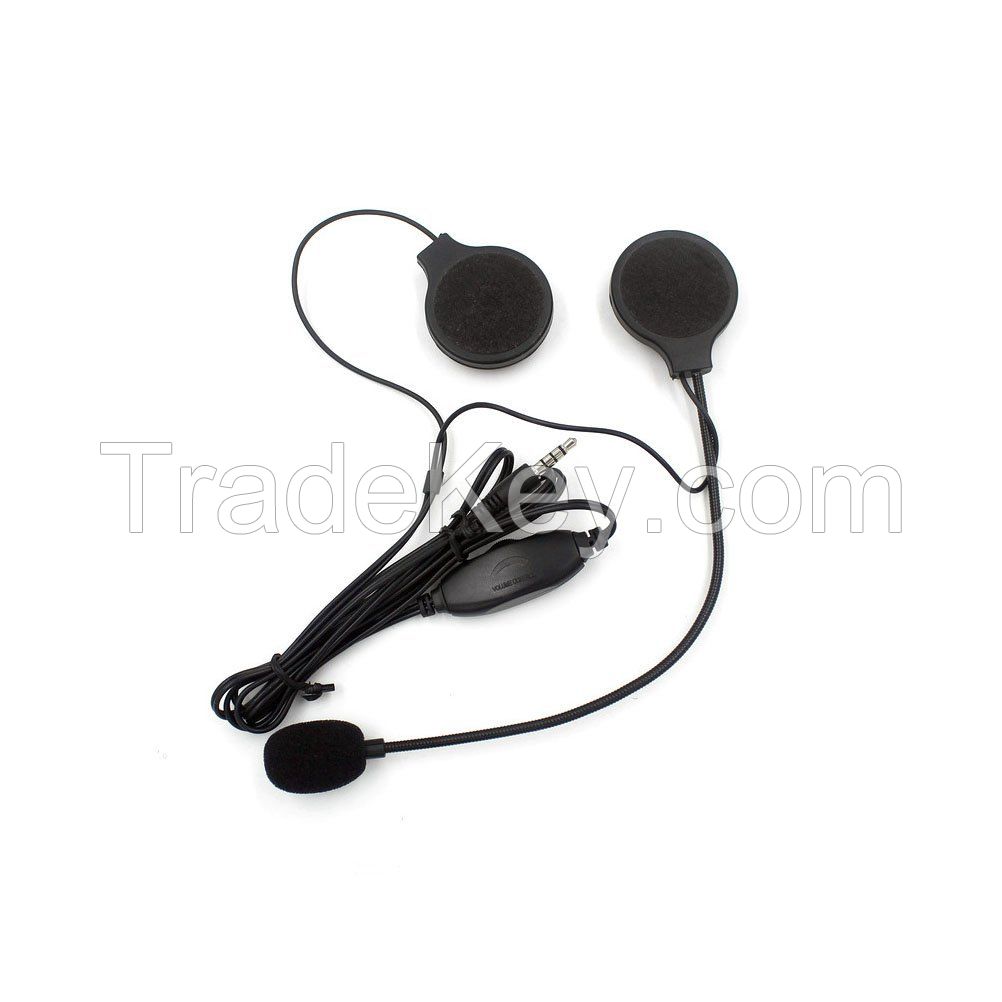 Universal 3.5mm Motorbike Motorcycle Helmet Earphone Headset Heaphones Interphone Intercom Speakers Phone Calling with Mic for Smartphone