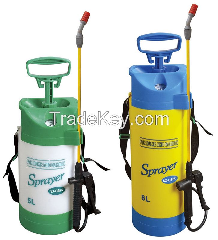 Shixia Seesa Plastic Wholesale 8L 5L Garden Tool Agriculture Hand Pressure Air Compression Pressure Gauge Pump Sprayer