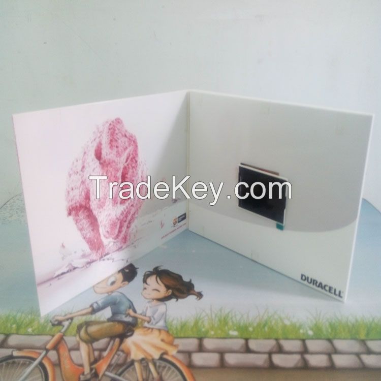 2.8 inch lcd vedio wedding invitation card/greeting cards/advertising promotion brochure