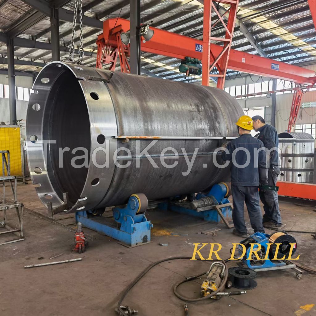 Rotary drilling machine sffegurad segmental double wall casing pipe tube