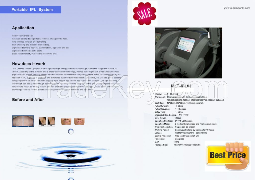 IPL hair removal machine