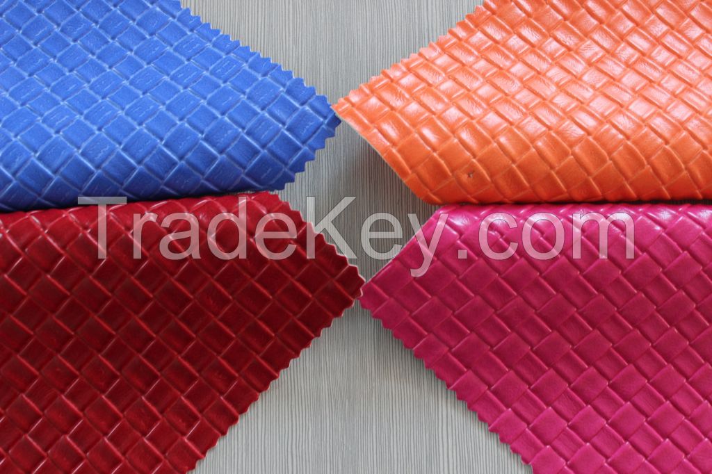 Factory price high quality embossed synthetic pvc leather for bag making