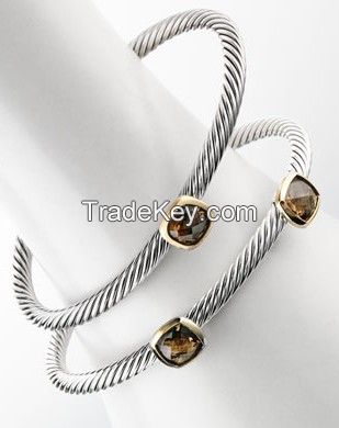 One TwoStation Smoky Quartz Bangles