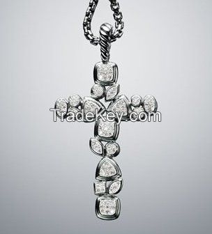 David Yurman Diamond Confetti Cross Pendant