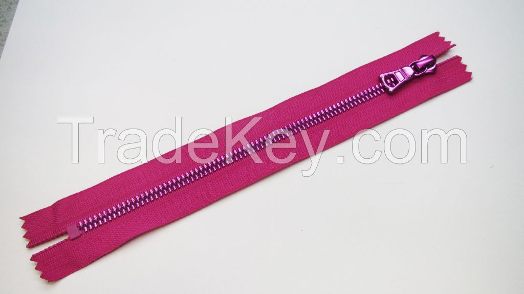 3# close ended metal zipper with special teeth