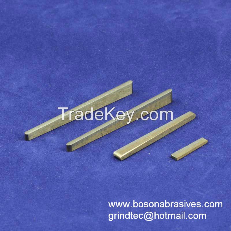 Metal bond diamond and CBN honing stones, honing ledges, honing sticks