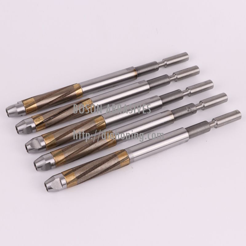 Single pass diamond honing tools, honing bushes