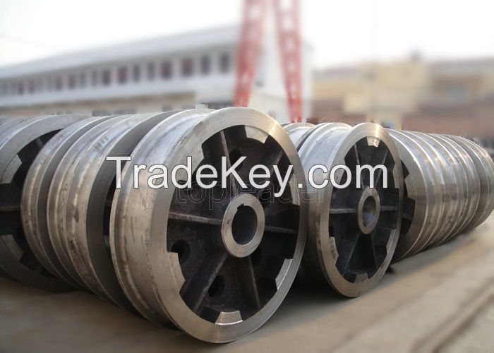 100t flexibly steel casting crane travel wheel shipyard harbour crane wheel