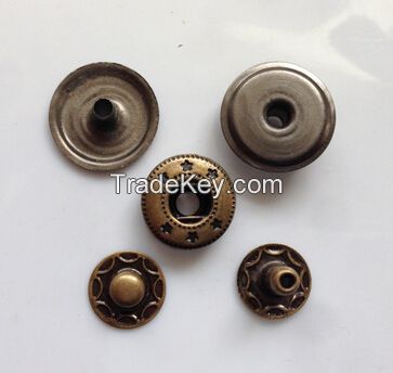 environmental brass material button  metal snap buttons