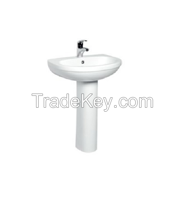 Ceramic Pedestal Basin White color