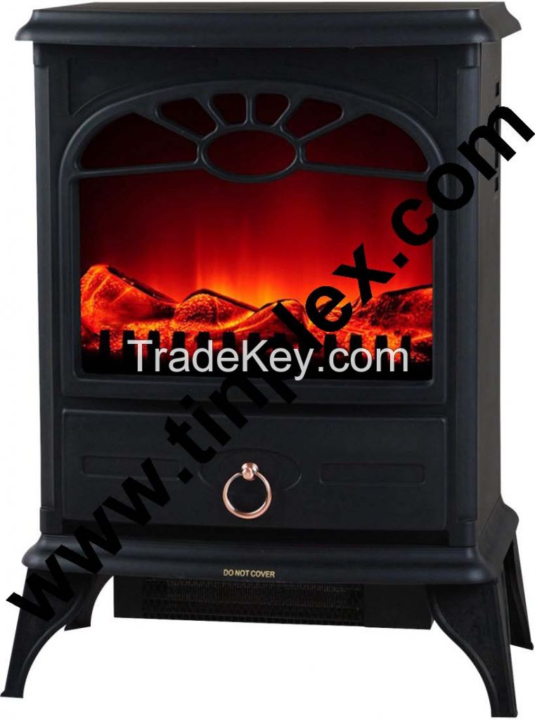 High quality LED light freestanding fireplace electric heater