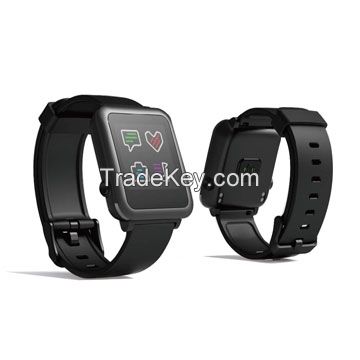 1.26 inch LCD smart watch with heart rate monitor , music and camera control