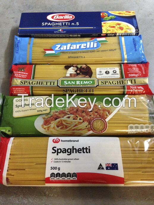 Long shape pasta spaghetti, 100% made of durum wheat.