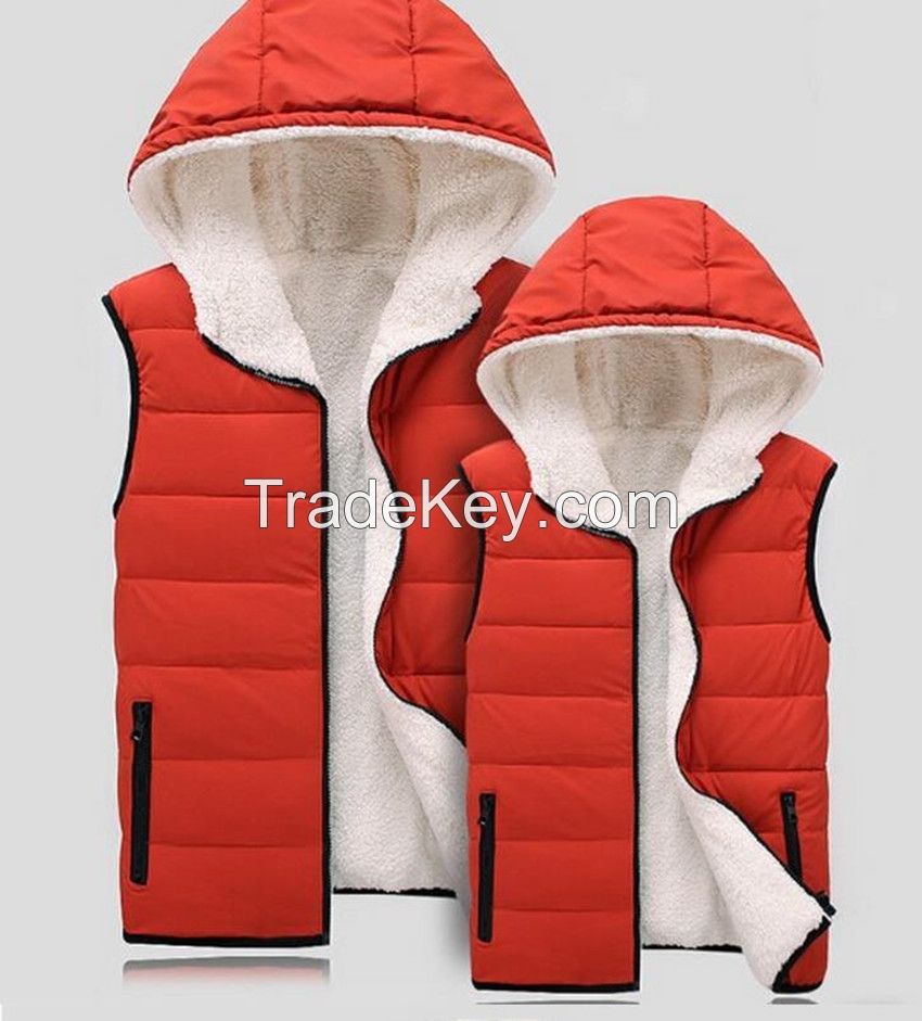 mens  fleece hooded vest