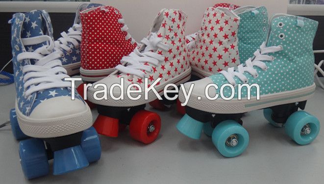 Rookie quad skates canvas star semi soft detachable roller skate