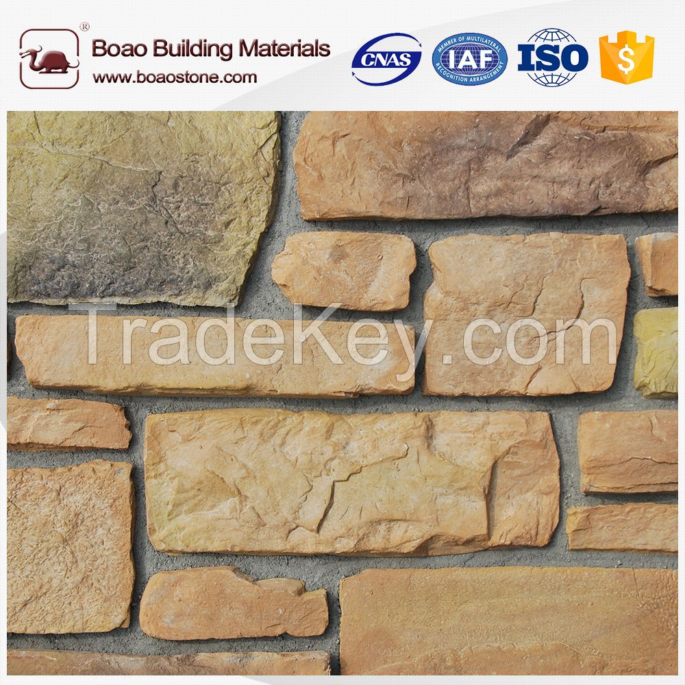 Artificial cultured slate stone veneer