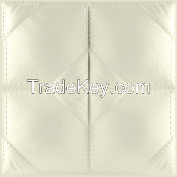 3D PU Leather Wall Panel 1012-15 for Modern Interior Decoration