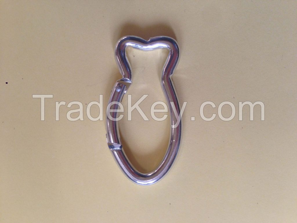 fish shaped carabiner keychain