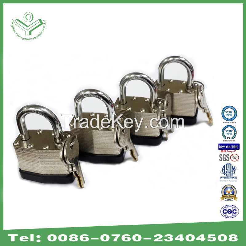 40mm Wide Nickel Plating Laminated Steel Padlock (740N)