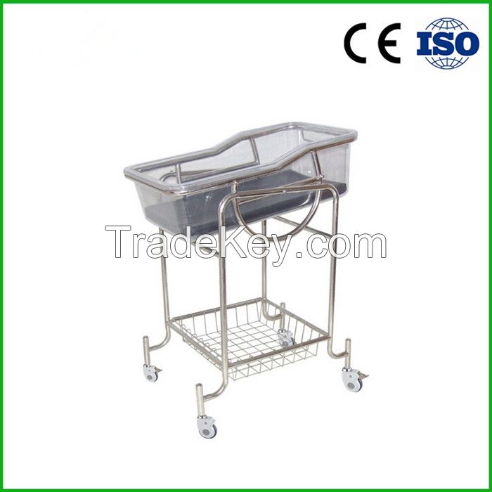 Acrylic bassinet stainless steel baby cribs