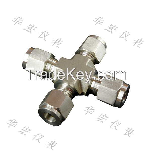 stainless steel ferrule type male thread cross