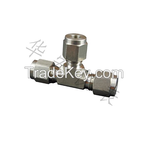 stainless steel ferrule type male thread tee