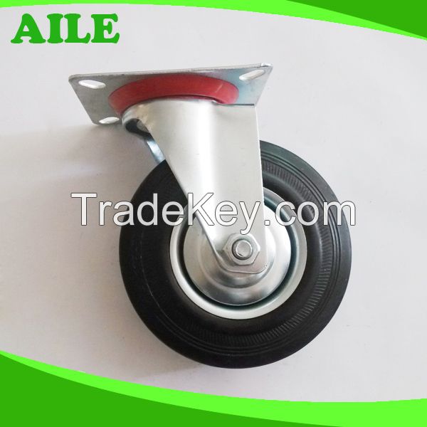 Swivel Black Rubber Caster